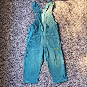 Sweet little overalls in green and white stripes from Zara 2-3 years